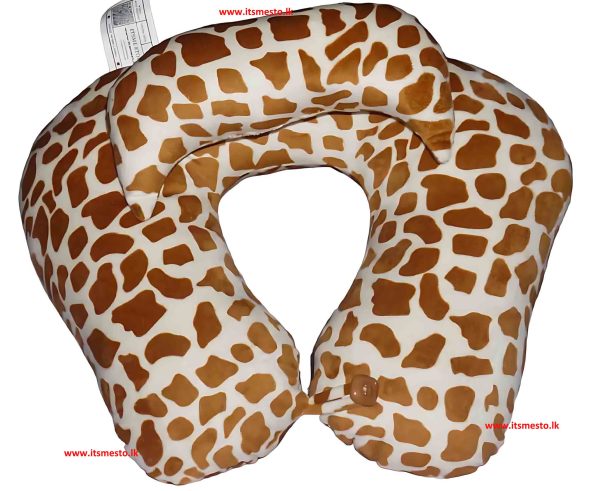 Light Brown Cow Design www.itsmesto.lk neck pillow